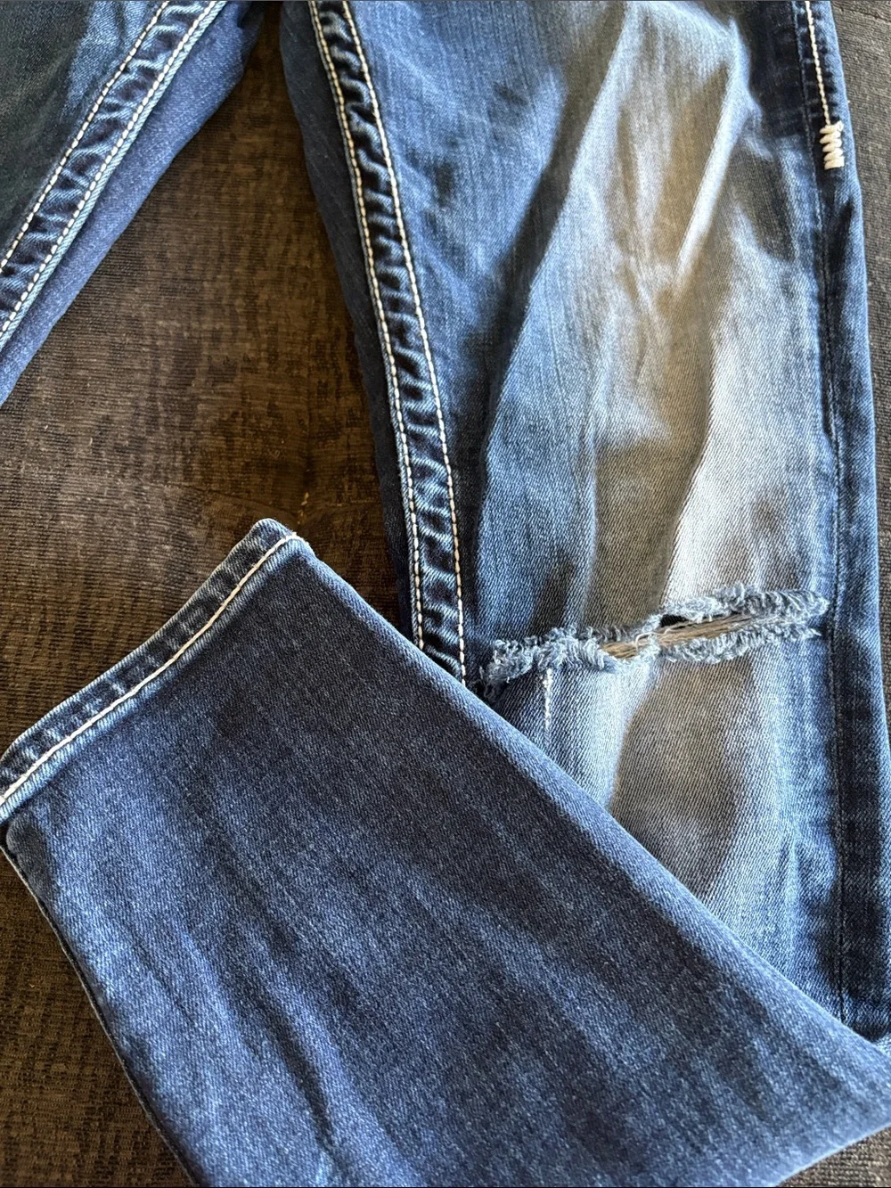Big Star Women's Skinny Jeans in Distressed Blue Denim - Picture 3 of 7